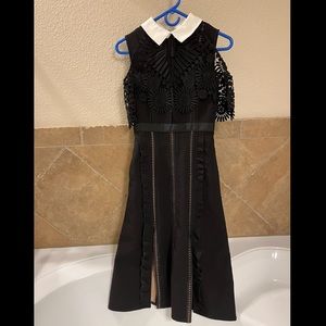 Self-potrait black midi dress